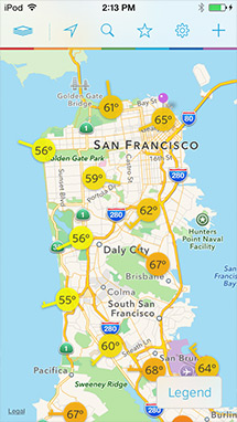 WunderMap App User Interface